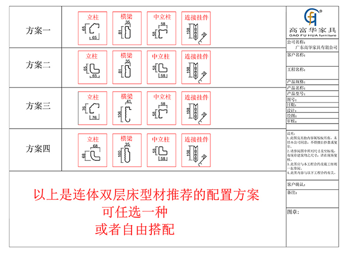 三連體公寓床型材方案